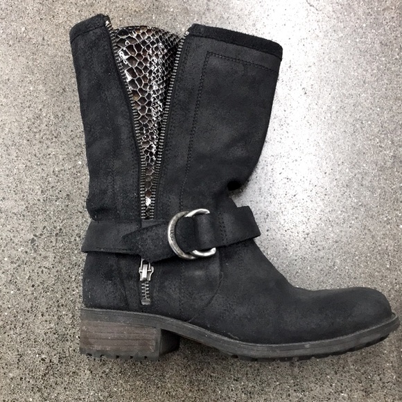 UGG Silva Moto Boots black 5.5 - Picture 1 of 16